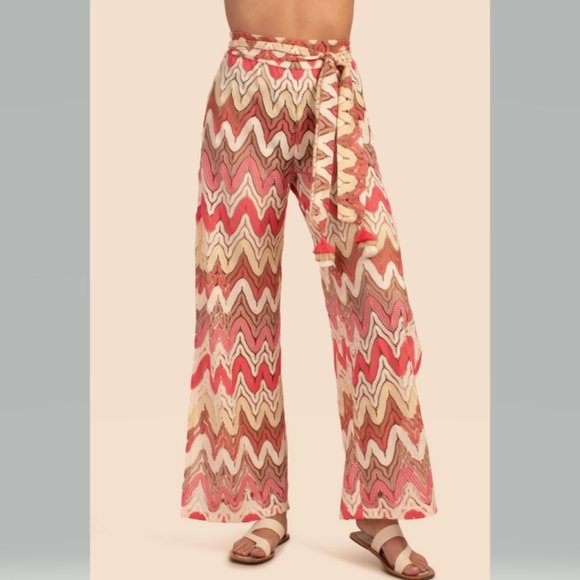 Trina Turk Palasides Cover Up Pants in White Geranium NWT - Picture 1 of 13